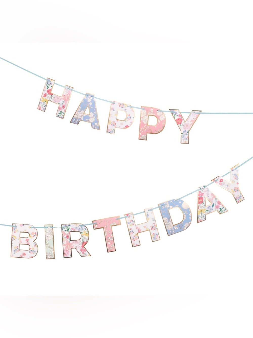 Floral Pastel "Happy Birthday" Banner (Brand New In Box!!)